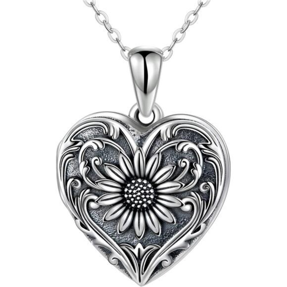Personalized Silver Locket Necklace That Holds Pictures Photo Keep Someone Near - Picture 1 of 7